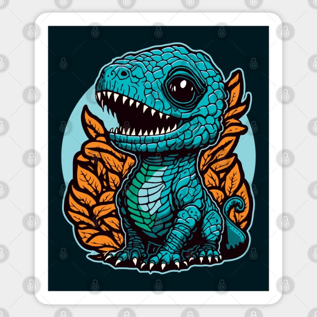 Cute Baby Dinosaur Graphic Design Sticker by TMBTM